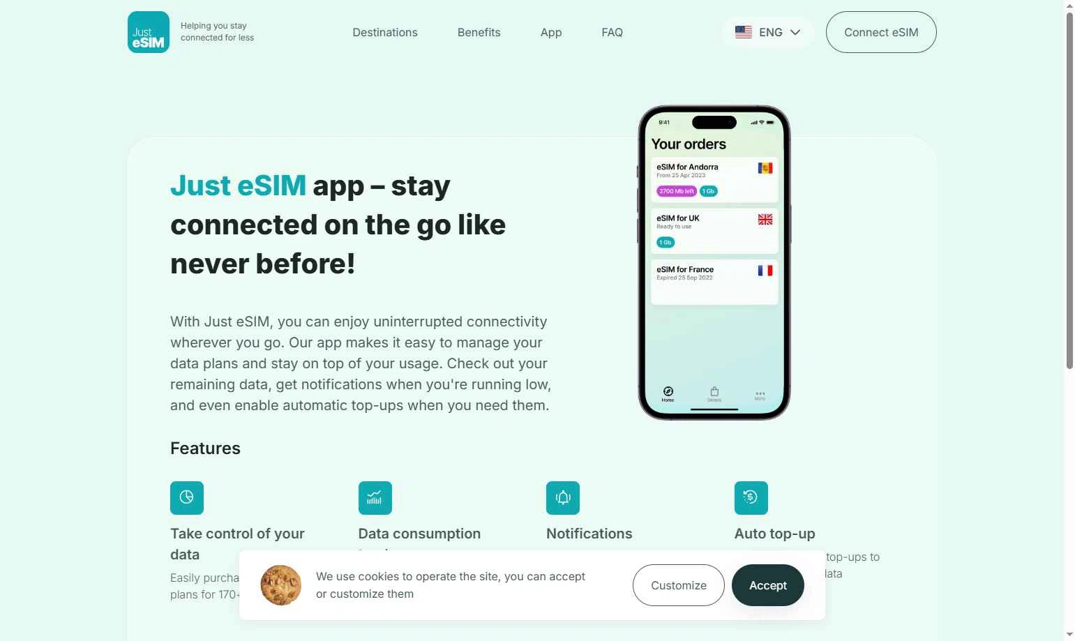 ESIM.net checkout page showing ESIM.net promo code box | Screenshot taken by SimplyCodes community member on Apr 4, 2025