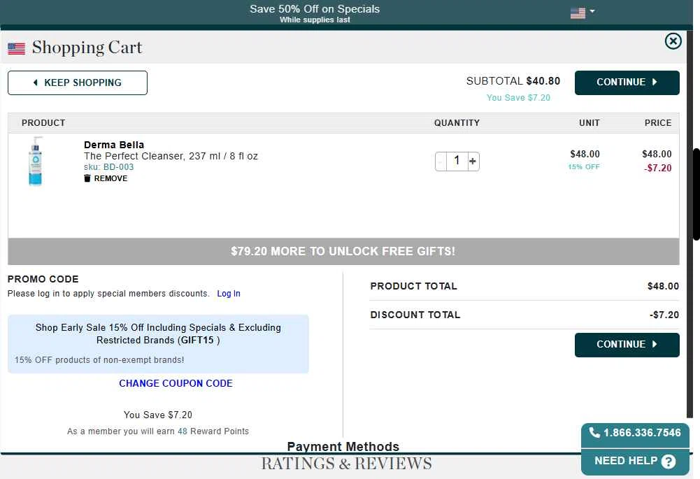 eSkinStore checkout page showing eSkinStore promo code box | Screenshot taken by SimplyCodes community member on Oct 20, 2025