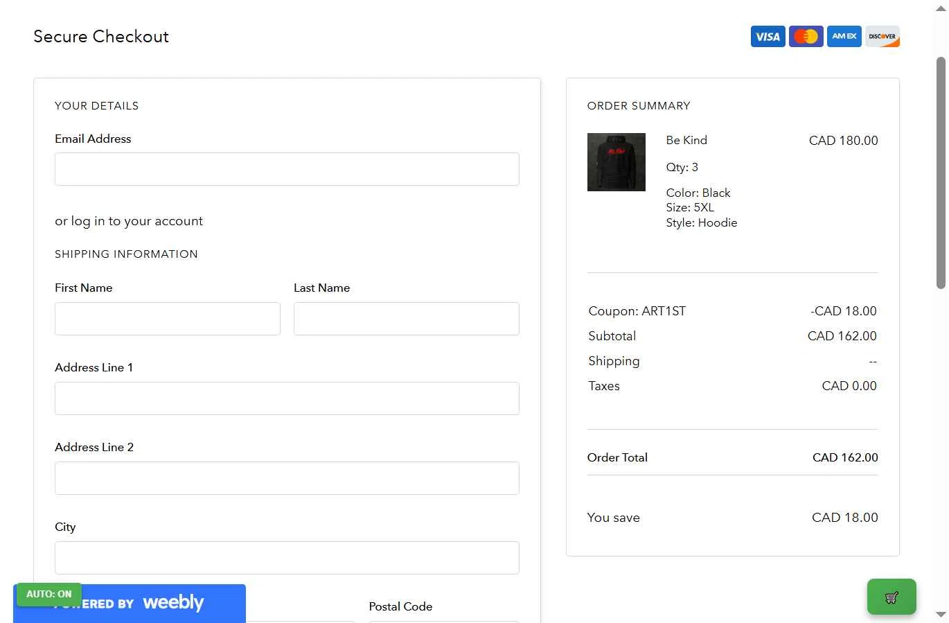 Essential Bees checkout page showing Essential Bees promo code box | Screenshot taken by SimplyCodes community member on Nov 14, 2025