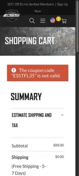 ESSTFL35 coupon verification screenshot