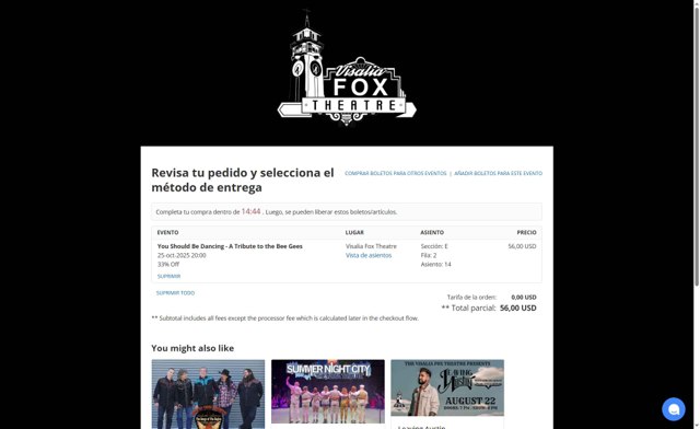 Etix checkout page showing Etix promo code box | Screenshot taken by SimplyCodes community member on Aug 19, 2025