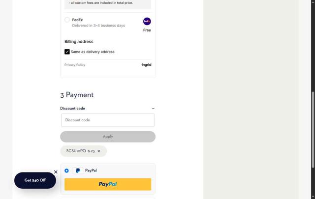 Eton Shirts checkout page showing Eton Shirts promo code box | Screenshot taken by SimplyCodes community member on Aug 25, 2025