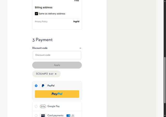 Eton Shirts checkout page showing Eton Shirts promo code box | Screenshot taken by SimplyCodes community member on Jul 3, 2025