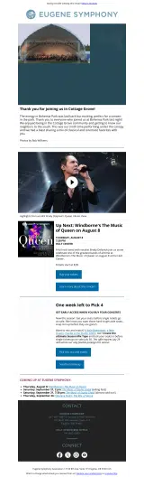 Eugene Symphony coupon verification screenshot