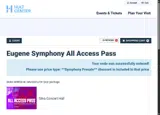 Eugene Symphony coupon verification screenshot