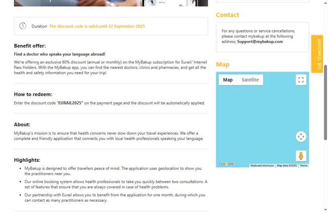 Eurail checkout page showing Eurail discount code box | Screenshot taken by SimplyCodes community member on Aug 13, 2025