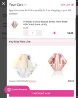 Eureka Crystal Beads coupon verification screenshot