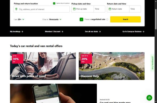 Europcar checkout page showing Europcar coupon code box | Screenshot taken by SimplyCodes community member on Jul 29, 2025