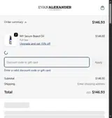 THANKYOU10 coupon verification screenshot
