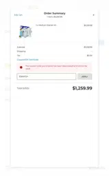 EverBlock System coupon verification screenshot