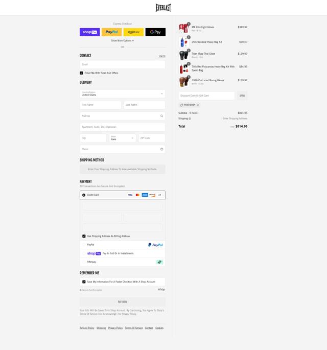 Everlast checkout page showing Everlast discount code box | Screenshot taken by SimplyCodes community member on Aug 4, 2025
