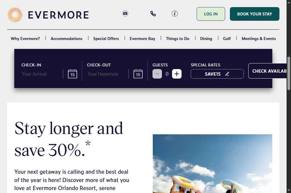 Evermore Orlando Resort checkout page showing Evermore Orlando Resort promo code box | Screenshot taken by SimplyCodes community member on Dec 3, 2025