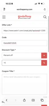 EVERSILK coupon verification screenshot