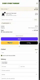 Every Other Thursday coupon verification screenshot