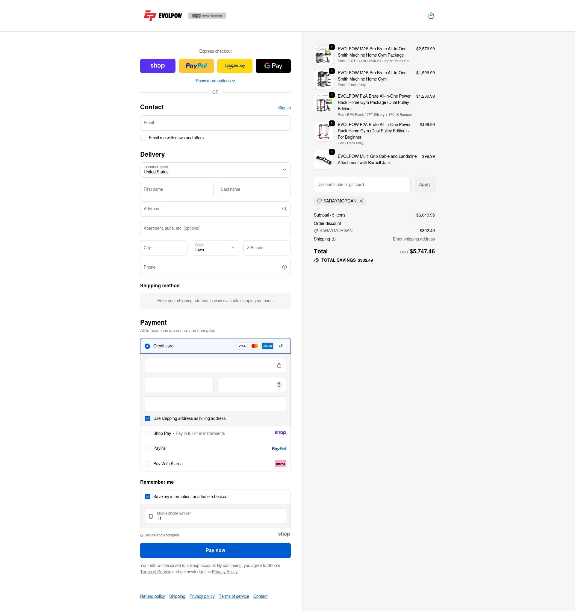Evolpow checkout page showing Evolpow promo code box | Screenshot taken by SimplyCodes community member on Dec 31, 2025