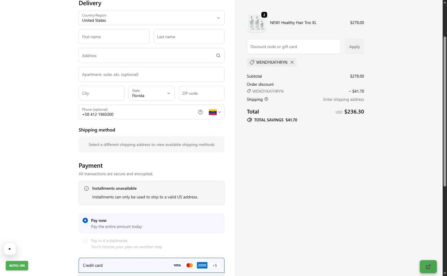 EVOLVh checkout page showing EVOLVh coupon code box | Screenshot taken by SimplyCodes community member on Jan 20, 2026