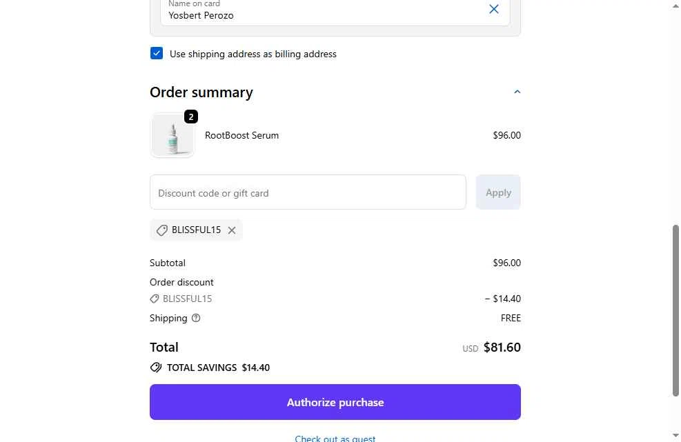 EVOLVh checkout page showing EVOLVh coupon code box | Screenshot taken by SimplyCodes community member on Jan 20, 2026