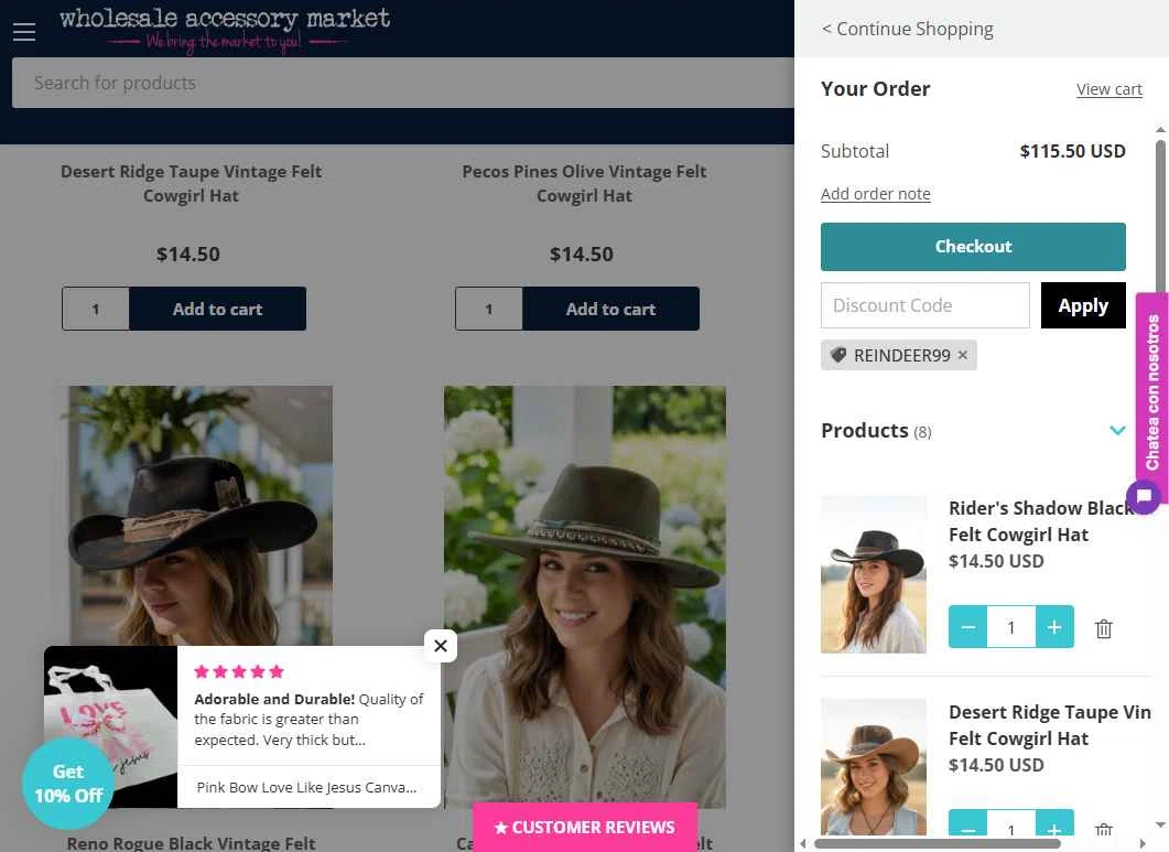 Wholesale Accessory Market checkout page showing Wholesale Accessory Market discount code box | Screenshot taken by SimplyCodes community member on Dec 5, 2025