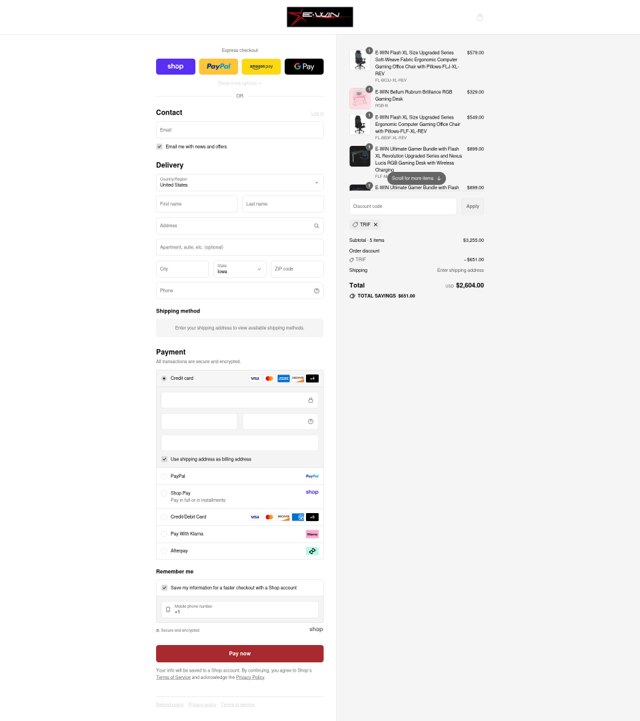 Ewin Racing checkout page showing Ewin Racing promo code box | Screenshot taken by SimplyCodes community member on Sep 3, 2025