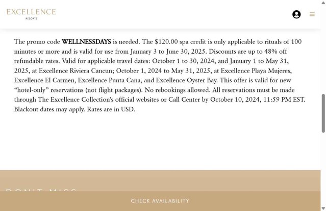 Excellence Resorts checkout page showing Excellence Resorts promo code box | Screenshot taken by SimplyCodes community member on Jun 19, 2025