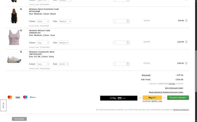 Excell Sports checkout page showing Excell Sports discount code box | Screenshot taken by SimplyCodes community member on Sep 12, 2025