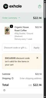 EXCLUSIVE coupon verification screenshot