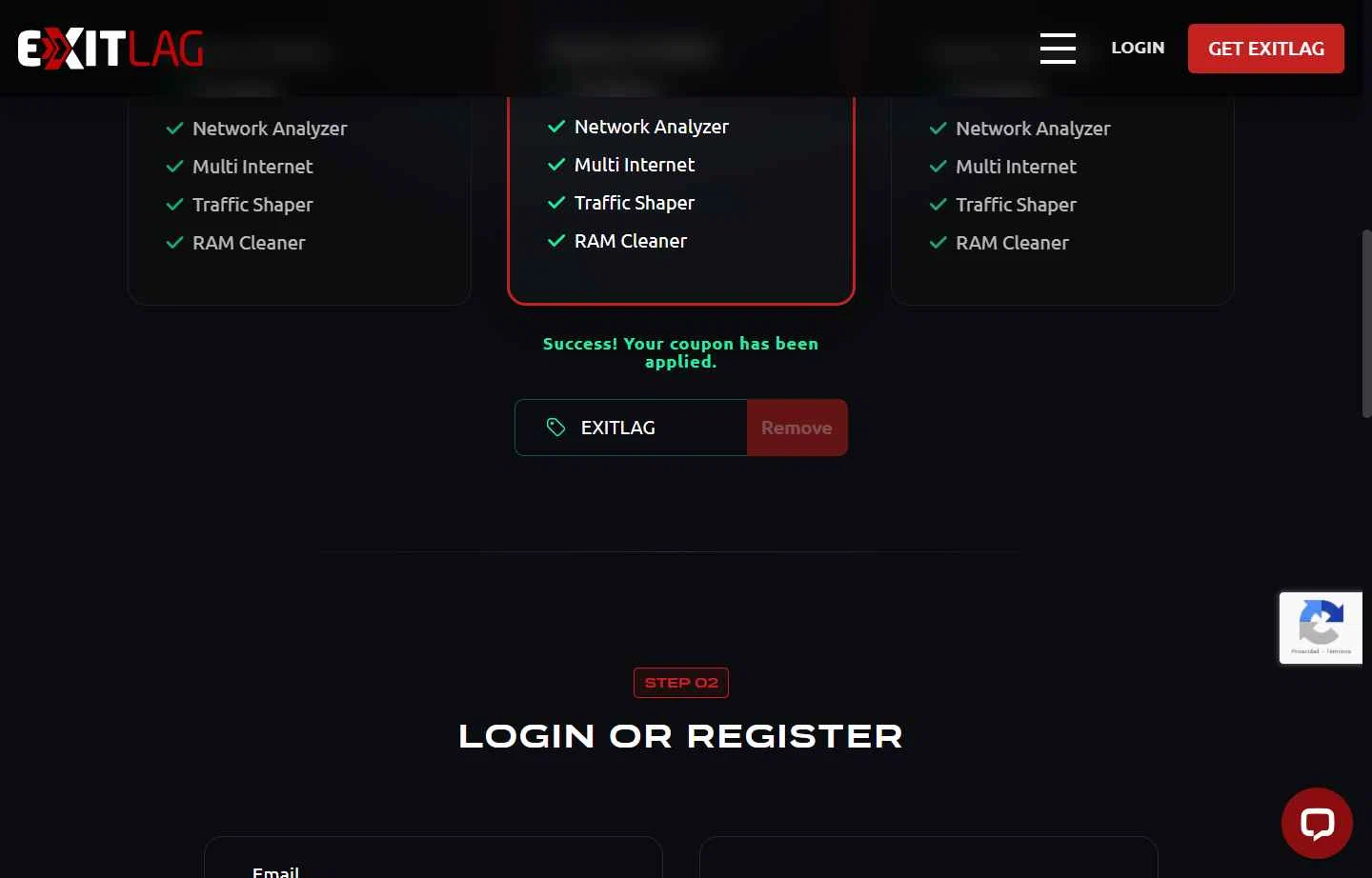 ExitLag checkout page showing ExitLag discount code box | Screenshot taken by SimplyCodes community member on Jan 27, 2026