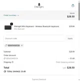 BENJOHNSON coupon verification screenshot
