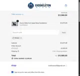 The Exoskeleton Store coupon verification screenshot