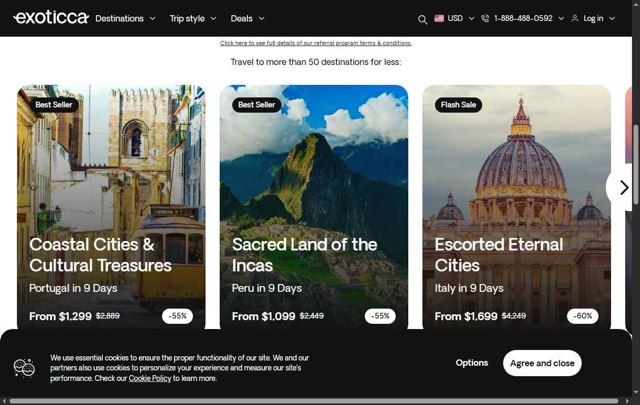Exoticca checkout page showing Exoticca discount code box | Screenshot taken by SimplyCodes community member on Jul 31, 2025