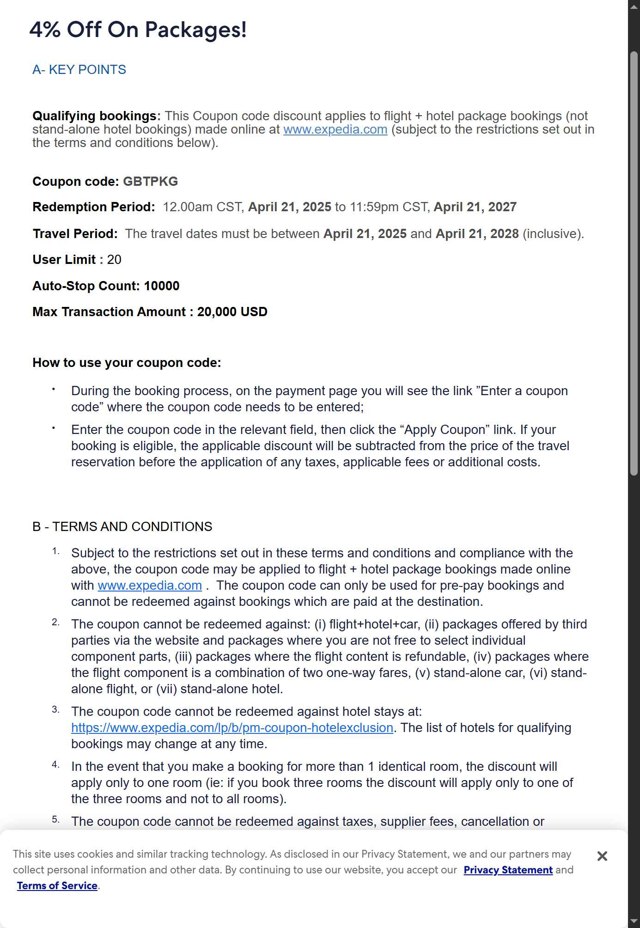 Expedia checkout page showing Expedia coupon code box | Screenshot taken by SimplyCodes community member on Aug 23, 2025