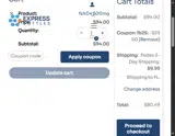 Express Bottles coupon verification screenshot