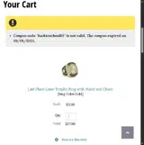 Express Medals coupon verification screenshot