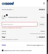 ExSeed Health coupon verification screenshot