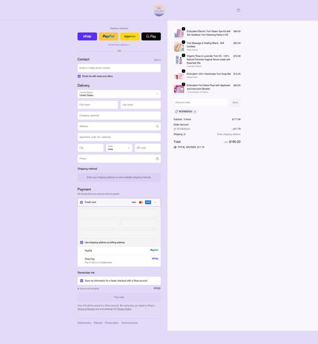 ExSoullent checkout page showing ExSoullent promo code box | Screenshot taken by SimplyCodes community member on Sep 25, 2025