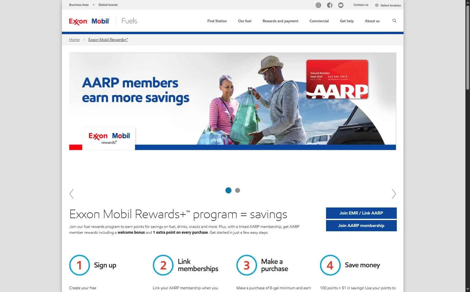 Exxon Mobil Rewards checkout page showing Exxon Mobil Rewards promo code box | Screenshot taken by SimplyCodes community member on Oct 8, 2025