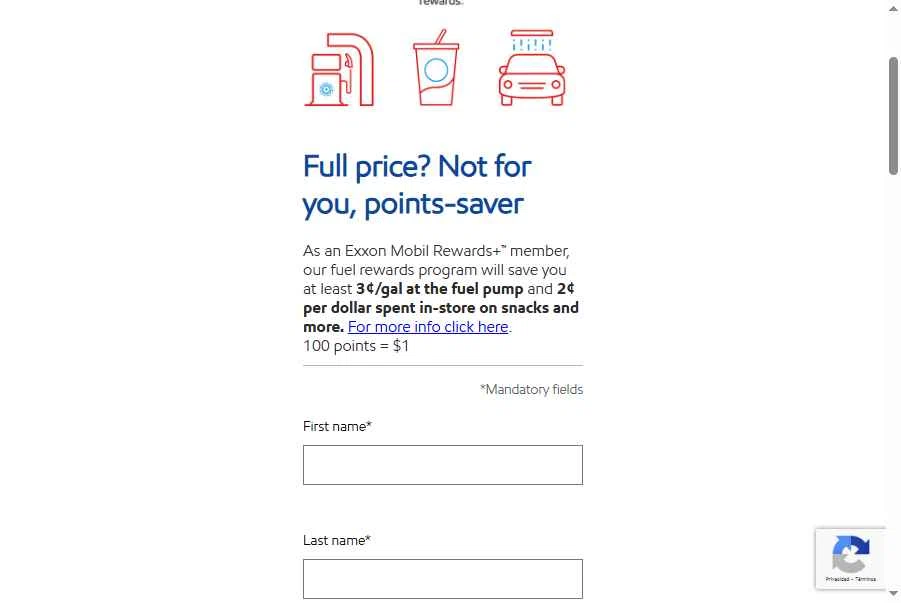 Exxon Mobil Rewards checkout page showing Exxon Mobil Rewards promo code box | Screenshot taken by SimplyCodes community member on Jun 7, 2025