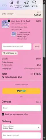 EyeMoody coupon verification screenshot