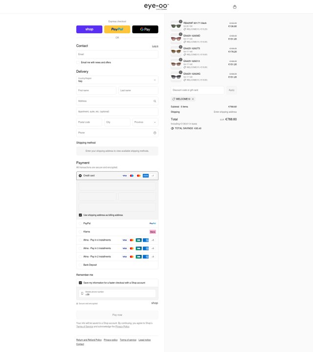 Eye-OO checkout page showing Eye-OO promo code box | Screenshot taken by SimplyCodes community member on Aug 31, 2025
