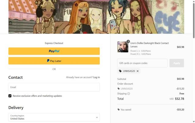 EYEVOS checkout page showing EYEVOS discount code box | Screenshot taken by SimplyCodes community member on Aug 24, 2025