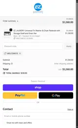 WELCOME10 coupon verification screenshot