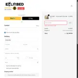 EZ Lift Bed coupon verification screenshot
