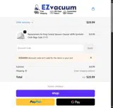 EZSAVE10 coupon verification screenshot