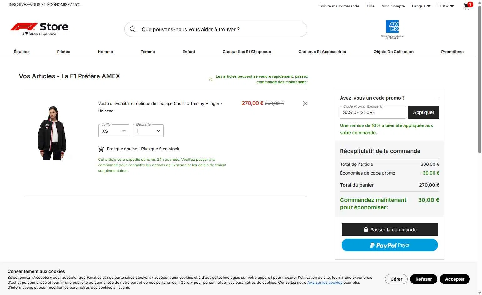 F1 TV checkout page showing F1 TV promo code box | Screenshot taken by SimplyCodes community member on Feb 9, 2026