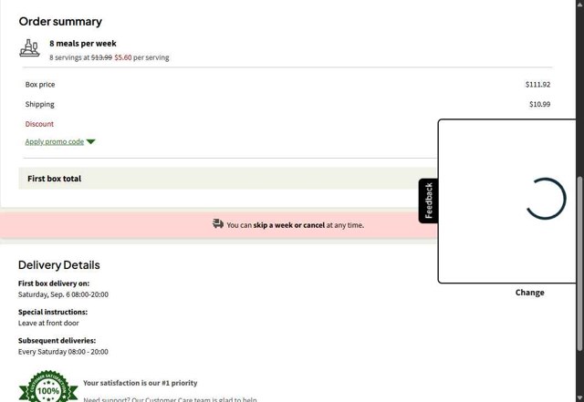 Factor75 checkout page showing Factor75 promo code box | Screenshot taken by SimplyCodes community member on Aug 29, 2025