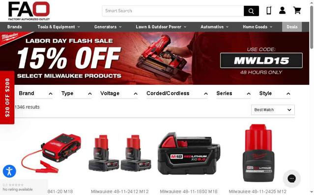 Factory Authorized Outlet checkout page showing Factory Authorized Outlet discount code box | Screenshot taken by SimplyCodes community member on Aug 30, 2025