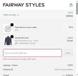 ourterwear20 coupon verification screenshot