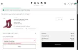 Falke coupon verification screenshot
