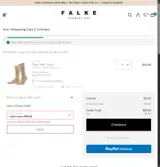 Falke coupon verification screenshot