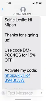 DM-15 coupon verification screenshot